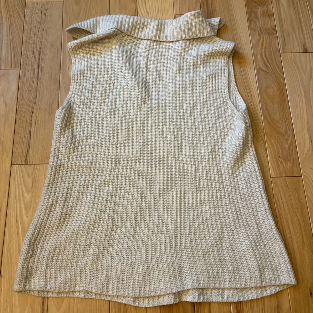 Vince V Neck Cashmere Wool Collared Sweater Vest
